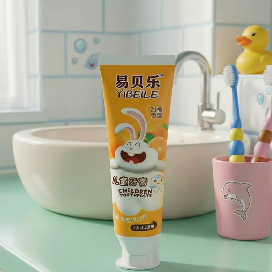 Детская зубная паста YIBEILE со вкусом апельсина 80г