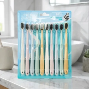 Набор зубных щеток CARICH лимитированной серии с удлиненной щетиной и углем