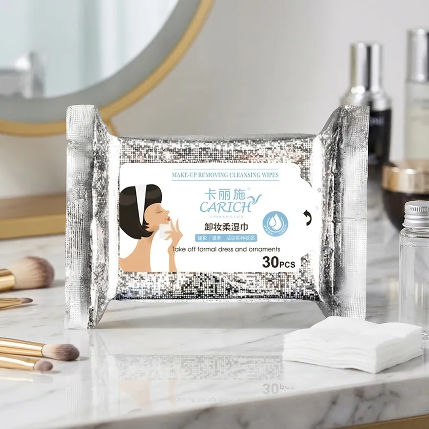 CARICH Влажные салфетки для снятия макияжа, 30 шт