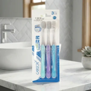 Зубная щётка с гибкой мягкой щетиной, 3 шт/уп