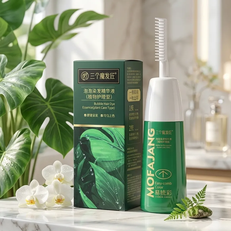 Краска для волос с расческой Mofajang, Каштановый