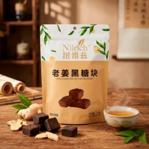 Черный тростниковый сахар с имбирем Nilrich, 210 г